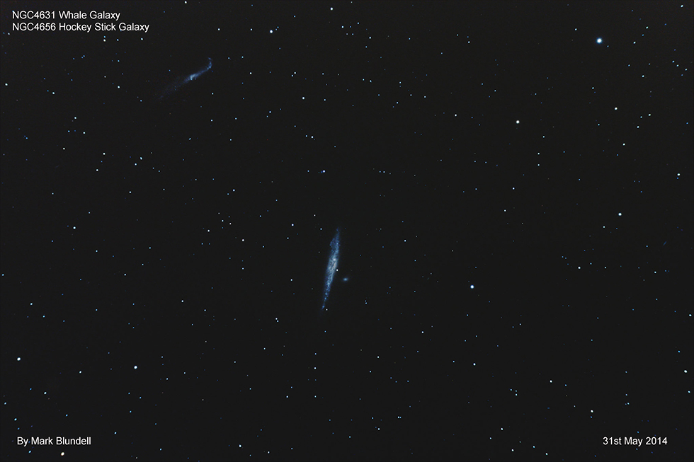NGC4631 and 4656 by Mark Blundell.  Image used with kind permission